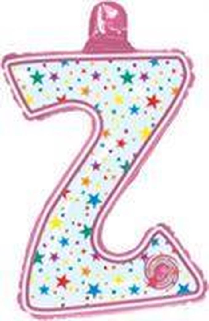 opblaasbare letter Z multi color