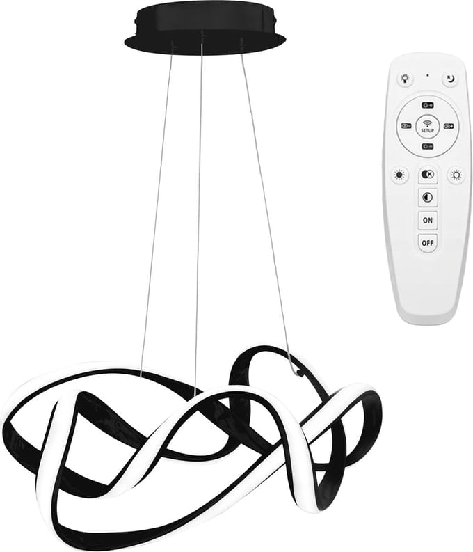 Toolight App820-Cp Eve Hanglamp Zwart 20X49X90Cm