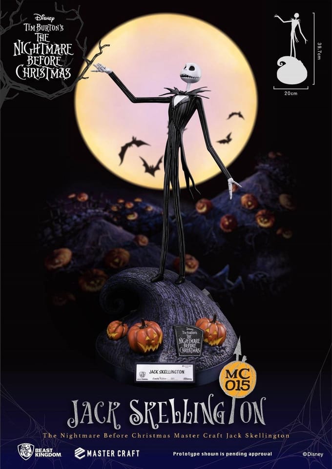 Disney The Nightmare Before Christmas Beeld/figuur Master Craft Statue Jack Skellington 40 cm Multicolours