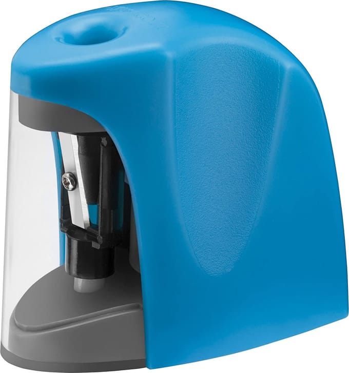 Westcott puntenslijper - elektrisch - exclusief batterijen - blauw - AC-E55043