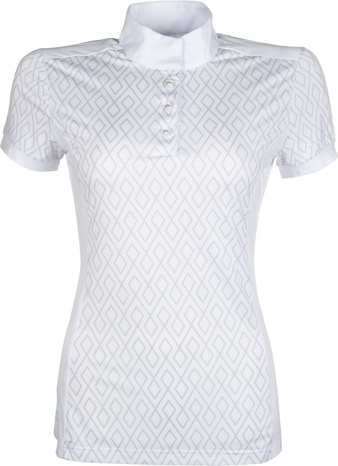 HKM wedstrijdshirt Della Sera - wit/grijs - maat XL