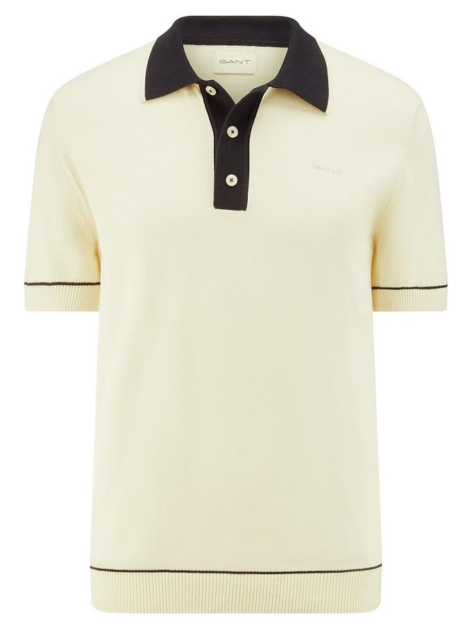 GANT heren polo shirt cotton modal wit