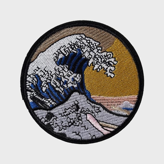 Patchy® – De Grote Golf van Kanagawa Strijkpatch - Strijkapplicatie - Strijkembleem - Embleem - Patches (WOP)