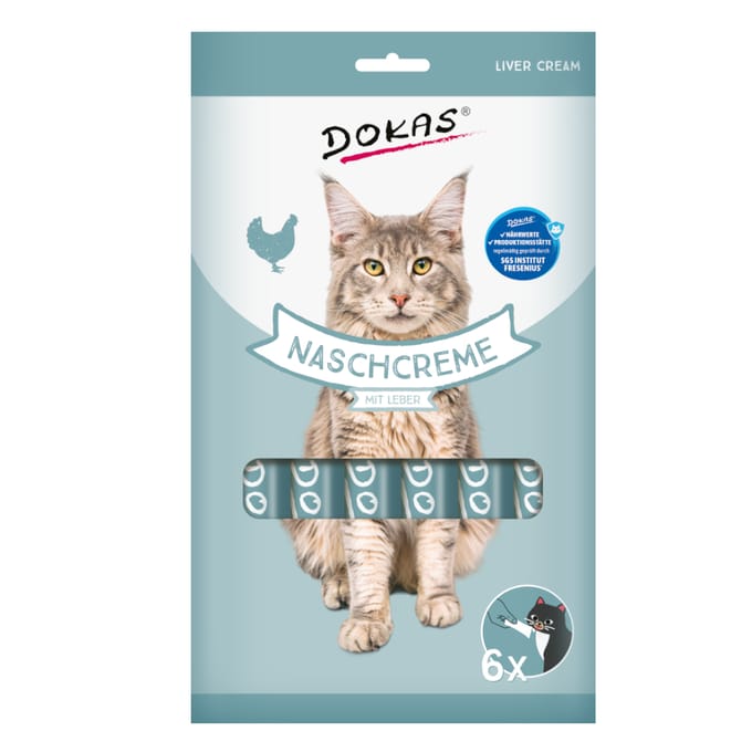 90g Dokas Nasch-Creme met lever kattensnacks