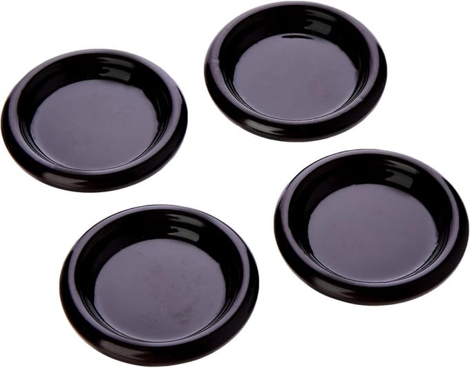4x Meubelglijders 45mm met Stalen Huls - Witte Vloerbeschermers