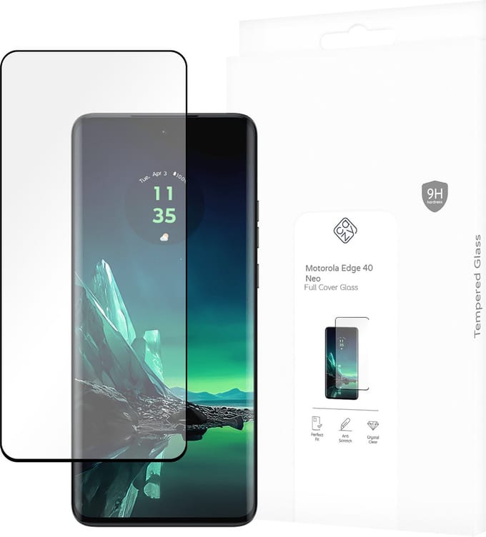 Cazy screenprotector geschikt voor Motorola Edge 40 Neo - Screenprotector Full Cover Gehard Glas