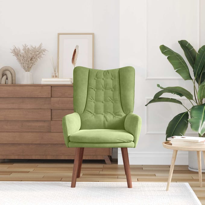 vidaXL - Fauteuil - Lichtgroen - 63 - x - 67 - x - 94 - cm - Fluweel