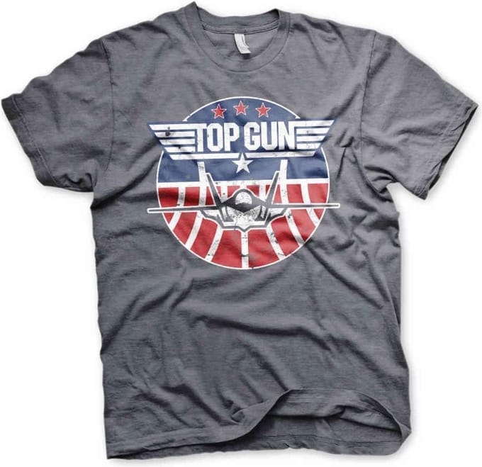 Top Gun Heren Tshirt -S- Tomcat Grijs