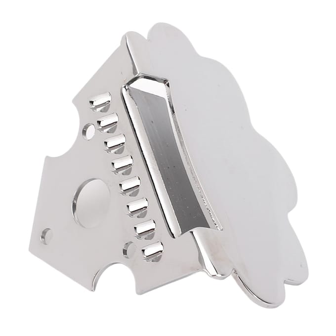 Mandoline Staartstuk Zinklegering 8 Snaren Driehoekige Vorm Mandoline Staartstuk Vervanging white