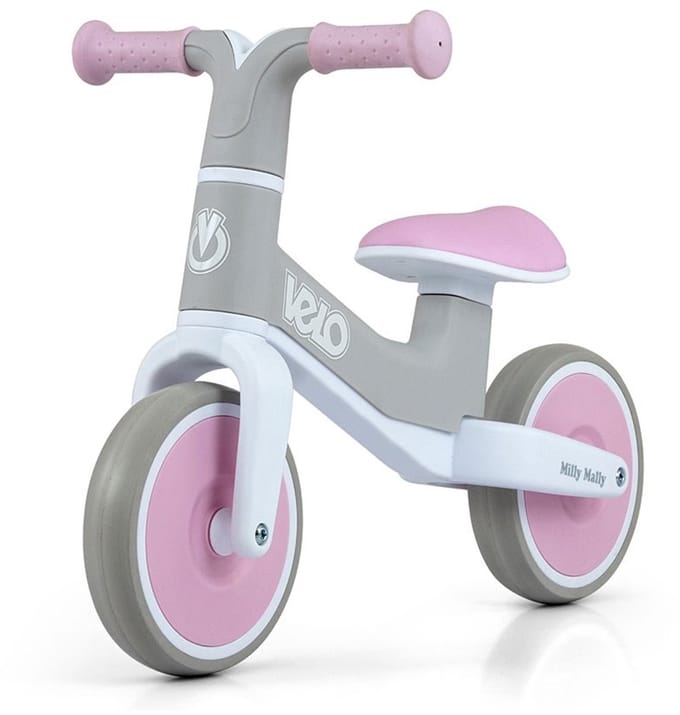 Milly Mally Velo loopfiets roze 7 inch - Kinderloopfiets