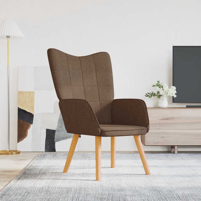 vidaXL Relaxstoel stof bruin