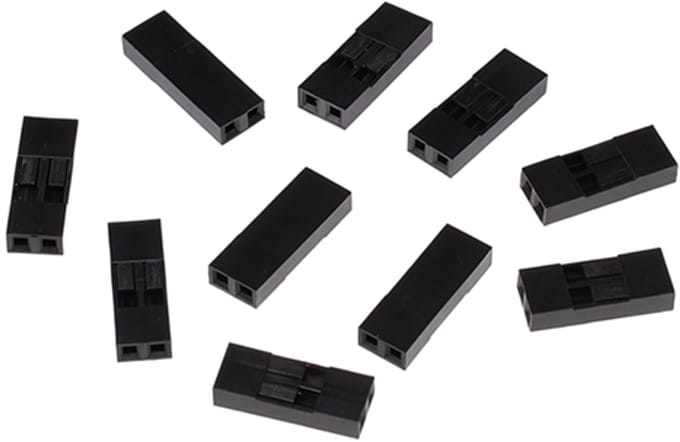 2-Pin Dupont 2.54mm Connector Shell (2×1) – 10 stuk