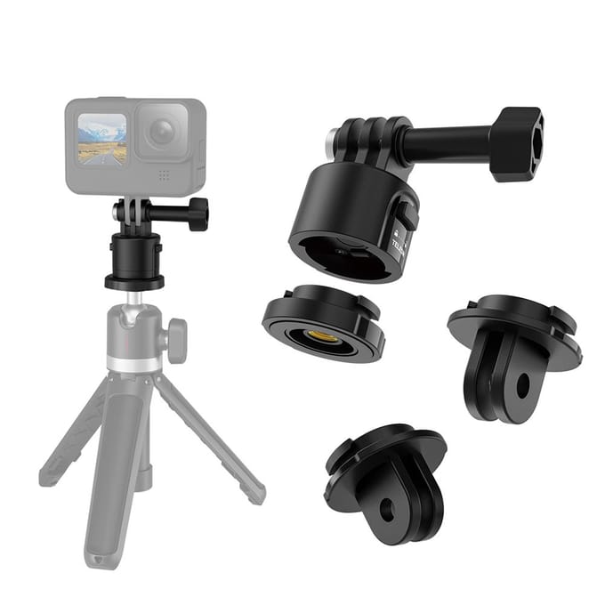 TELESIN CQM-001 Magnetische Zuignap Adapter Statief Adapter Snelontgrendeling Basis Mount Actiecamera zwart