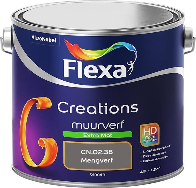 Flexa - Creations Muurverf Extra Mat - Cn.02.38 - Mengverf - 2,5 L