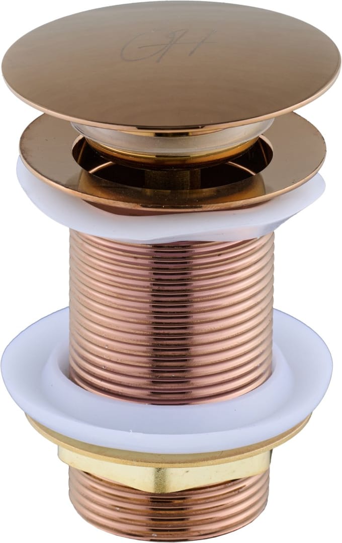 Ostiumhome® - Wastafel Afvoerplug - Pop-up Click Waste - Universeel - Brons - Flusso