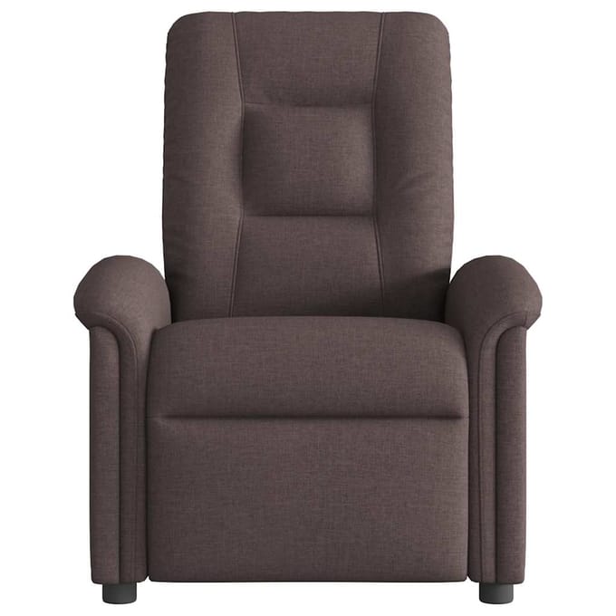 vidaXL - Fauteuil - verstelbaar - stof - donkerbruin