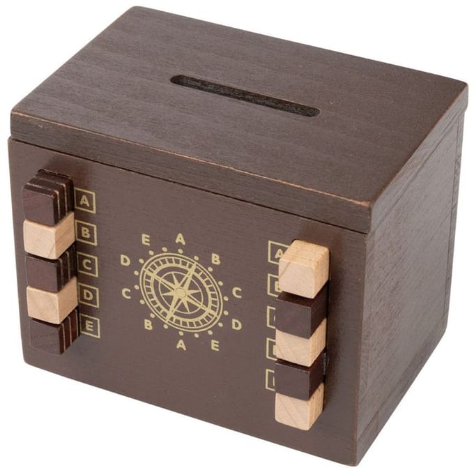 Philos puzzel Secret Box Locksmith houten spaarpot en puzzeldoos.