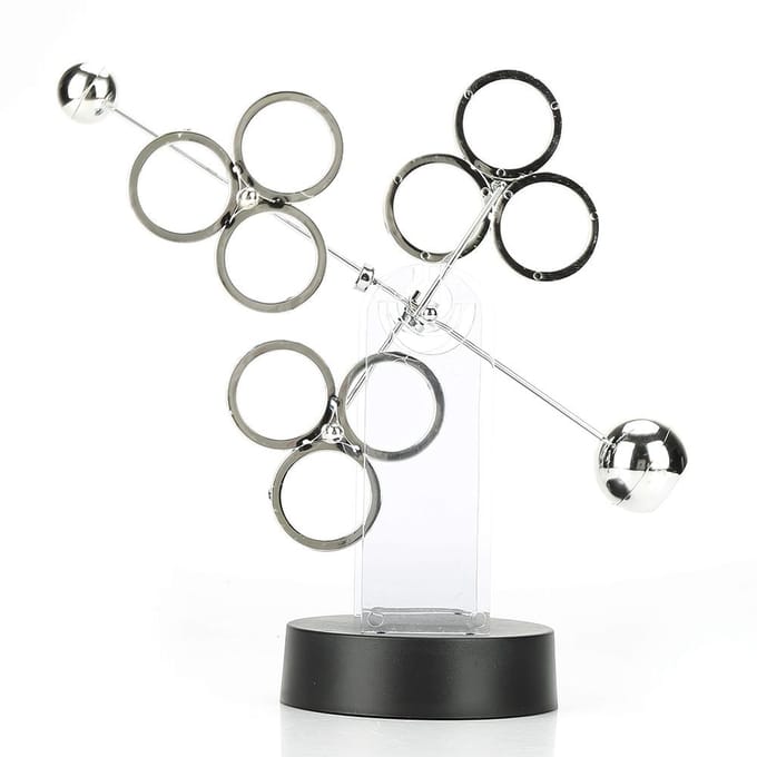 Elektronisch Perpetuum Mobile Draaiend Hemelmodel Kinetische Kunst Ambacht Bureau Decoratie gray