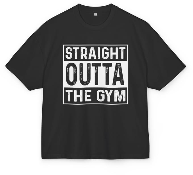 T-shirt met Gym Prints - Oversized - 100% katoen - S