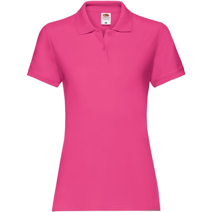 Fruit of the Loom Dames/Dames Premium Effen Poloshirt (Fuchsia)