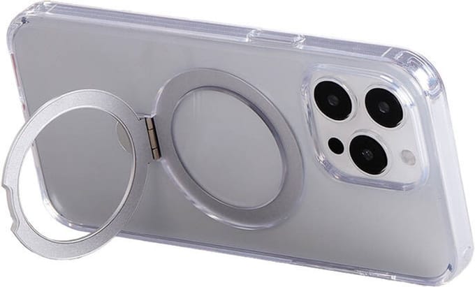 Joyroom Magnetic protective phone case with holder JR-BP004 for iPhone 15 (transparent)