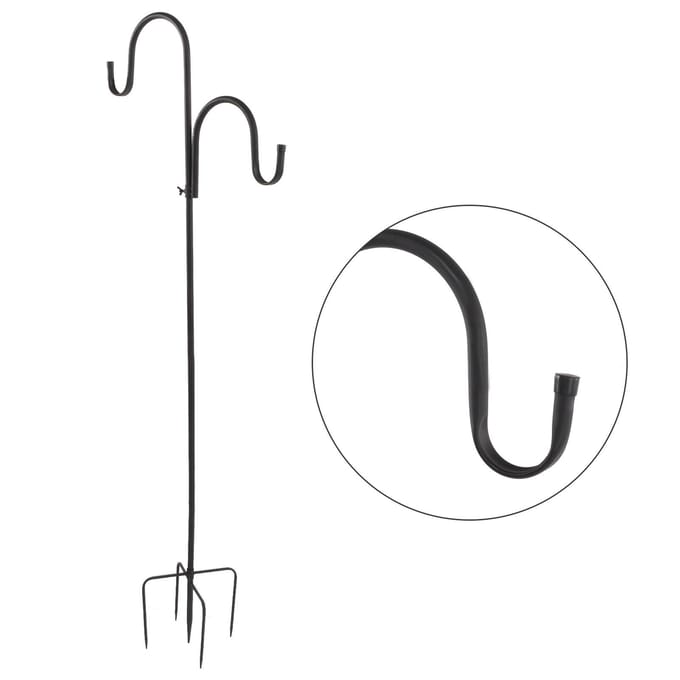 Herderhaak Afneembare Vogelvoederhanger IJzer 2 Haken 5 Prong Voetstukken Binnenplaats Accessoires white