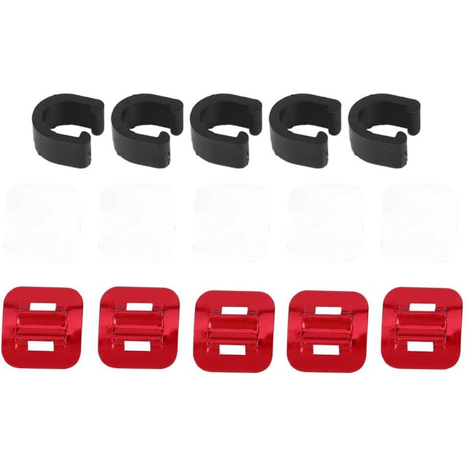 5Set Fietskabel Vaste Klem Conversiezadel Fiets Oliebuis Frame Bevestigingsbeugel Red
