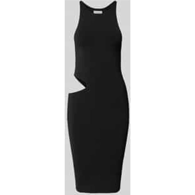 Knielange jurk van pure viscose