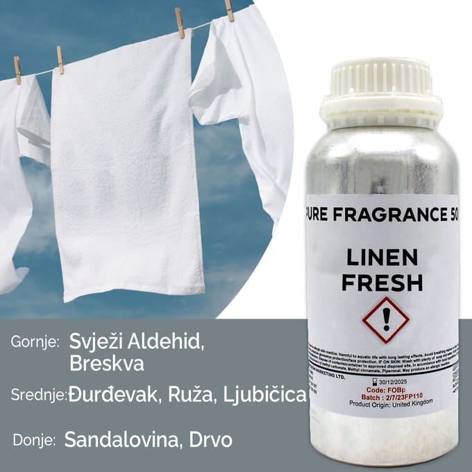 Pure geurolie Linen Fresh - 500 ml
