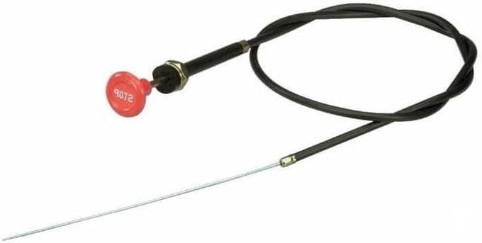 Motorstopkabel - Veiligheidskabel - Grasmaaieronderhoud - Complete set - 120 cm - Zwart