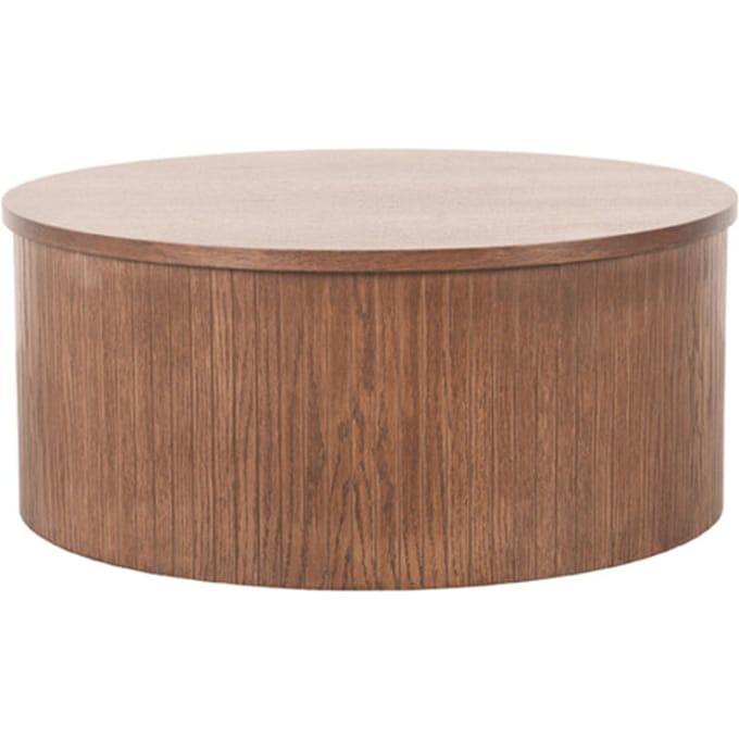 LABEL51 Oliva Salontafel - Bruin - Eiken - 70 cm - Rond