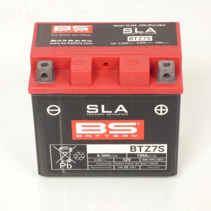SLA-accu BS Battery voor Scooter Piaggio 150 Medley Abs 2016 tot 2017 YTZ7S / 12V 6.3Ah Nieuw