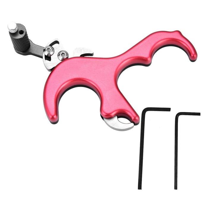 Boogschieten Release Hulpmiddelen 3 Vinger Grip Duim Caliper Trekker voor Compound Boog Accessoire(Donkerblauw)