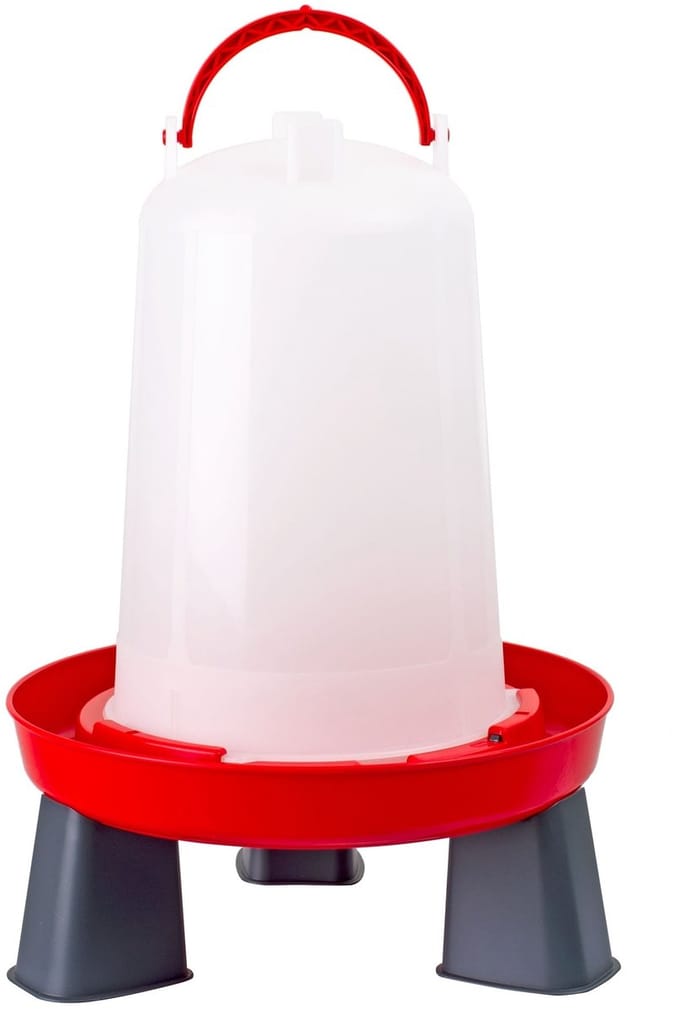 Olba Drinkbak Met Pootjes Rood - Drinkbak - 6 l