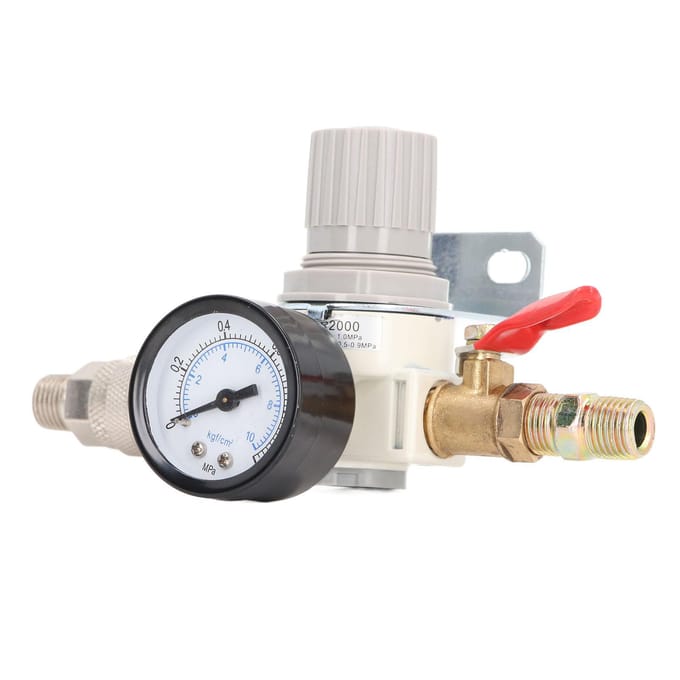 Luchtcompressor Drukregelaar 1/4 Inch NPT Luchtdrukregelaar met 0-1MPa Manometer voor Pneumatisch Gereedschap
