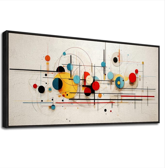 Goodivery ® Moderne Abstracte Canvas Kunst met Houten Frame voor Diverse Ruimtes