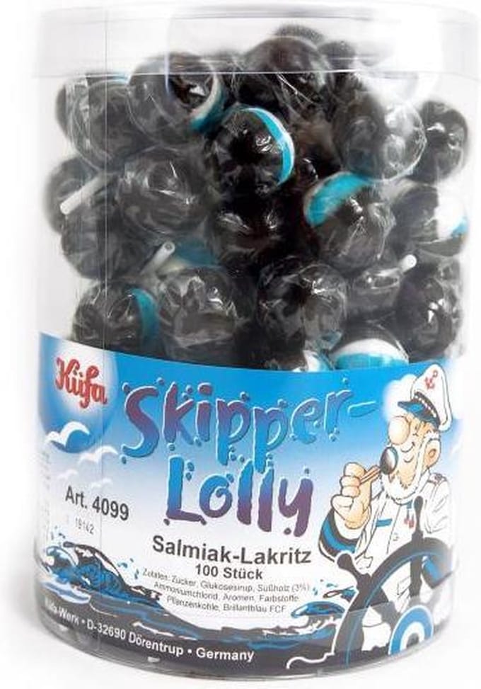 Kufa Skipper Salmiak Lolly - 100 Stuks
