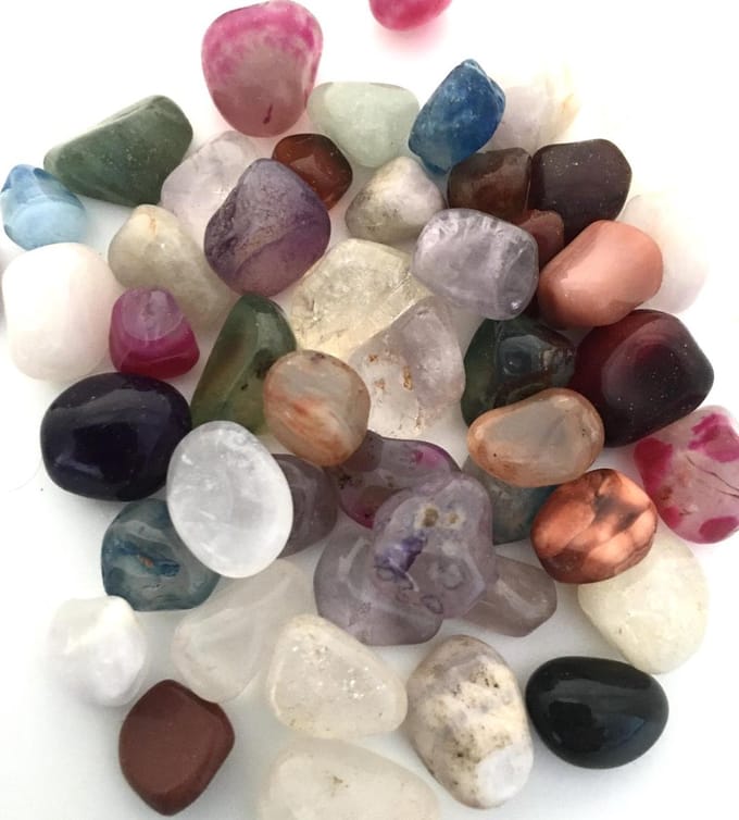 Edelstenen mini trommelsteentjes 80 gram