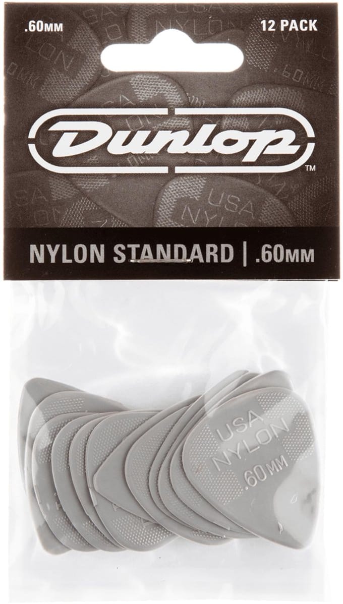 Dunlop Nylon Standard .60 Plectrum 12-Pack - Plectra