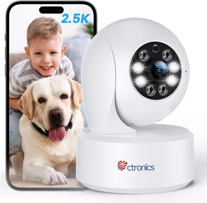 4MP WLAN-bewakingscamera met nachtzicht, PTZ 355°/120°, bewegingsdetectie en automatische bewaking