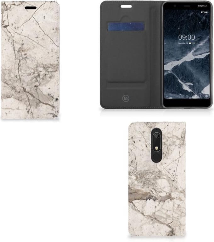 Nokia 5.1 (2018) Standcase Marmer Beige