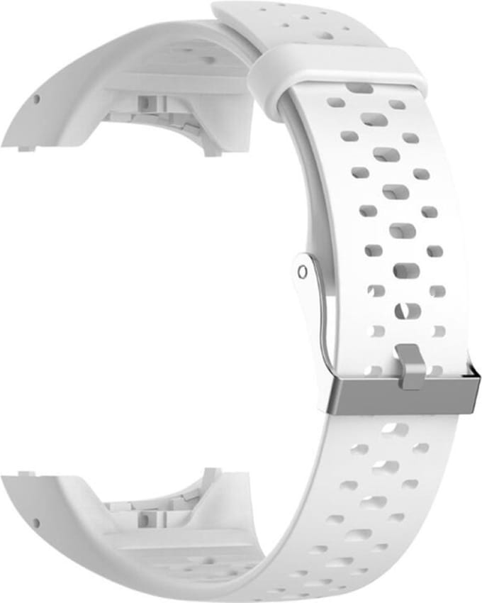Siliconen bandje - geschikt voor Polar M400 / Polar M430 - wit