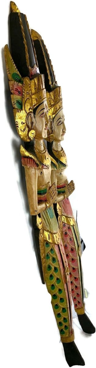 houten beeld / houten sculptuur / handgemaakt beeld / vintage style
