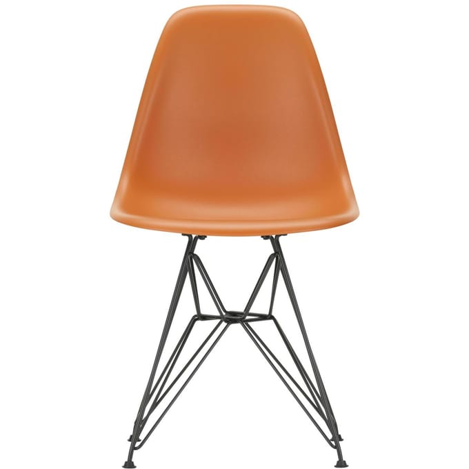 Vitra - DSR Eames Plastic Sidechair - basic dark gepoedercoat - roestoranje RE