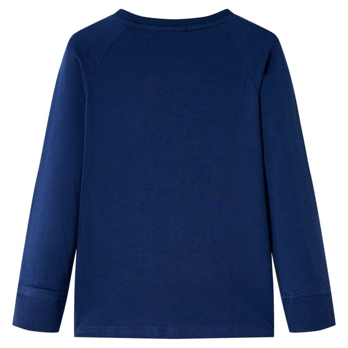 vidaXL Kindershirt met lange mouwen 128 marineblauw