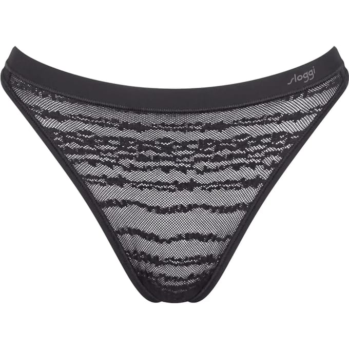 Sloggi FREE Evolve String Lace Dames Onderbroek - ZWART