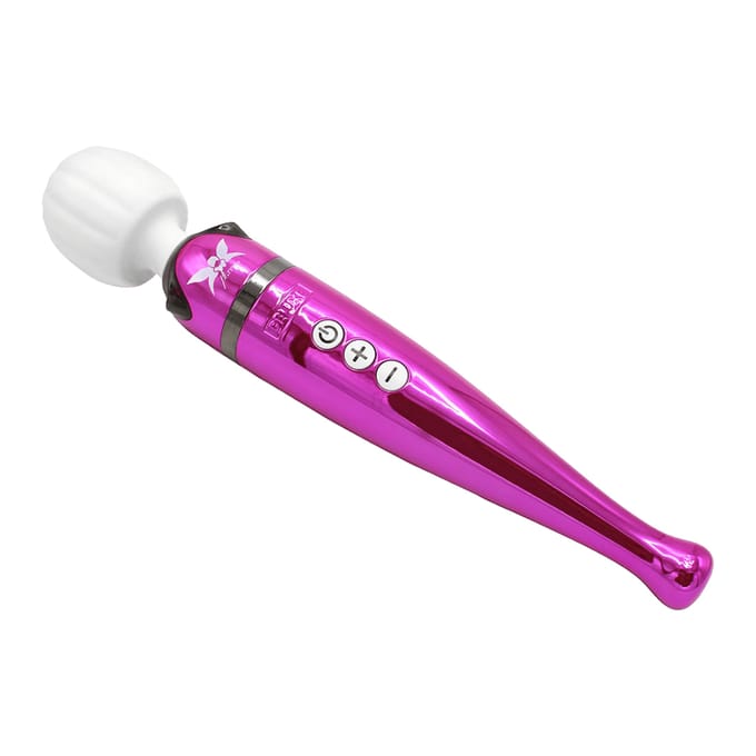Pixey DeLuxe - Pink Chrome Edition - Oplaadbare Wand Vibrator - de krachtigste die er is