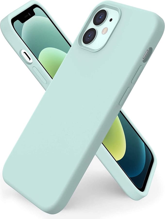 Hoesje Geschikt voor iPhone 12 / 12 Pro - Nano Liquid siliconen Backcover - Mint Groen
