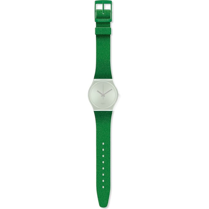 Swatch Plastic - Originals Medium (34mm) /Access/Solar/Musicall/Stop - G/SK/SL/SR/SS/SO28 AGG213 GG213 Deep Shine Green Horlogeband