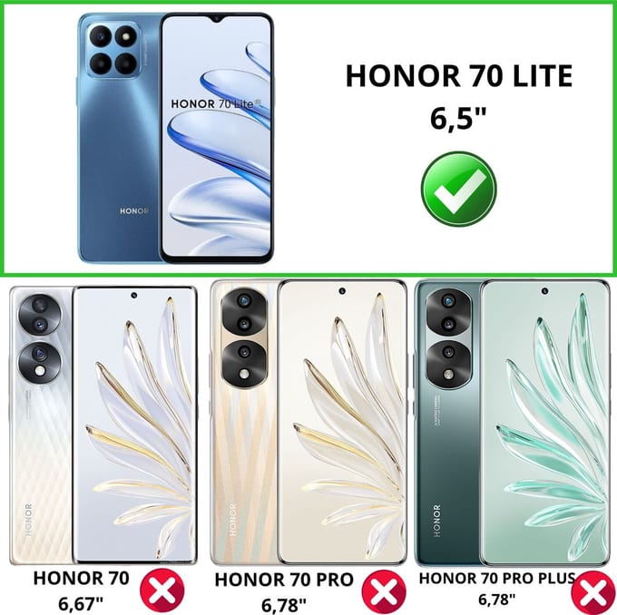 Hoesje voor Honor 70 LITE backcover Shockproof siliconen Transparant